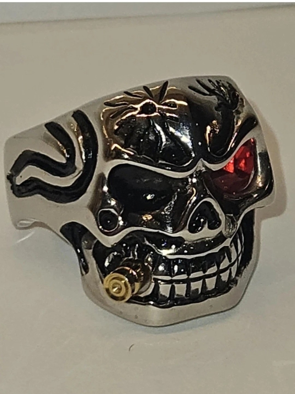 Skull Ring , Biker, Goth, Halloween NEW size: 10